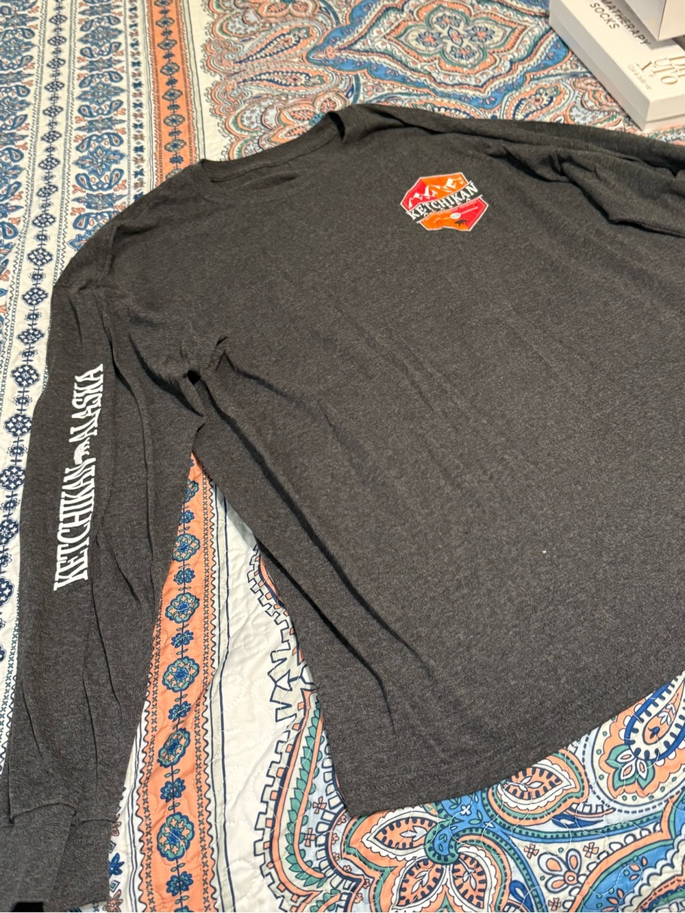 Men's Charcoal Long-Sleeve Tee